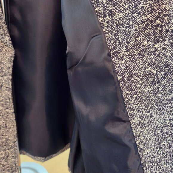 NWT - CJ Banks Women's Plus Black/White Tweed Blazer, Fully Lined, 1X - Picture 3 of 11